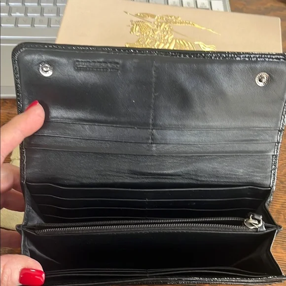 Burberry Black and Gray Plaid Card Holder - Picture 2 of 8